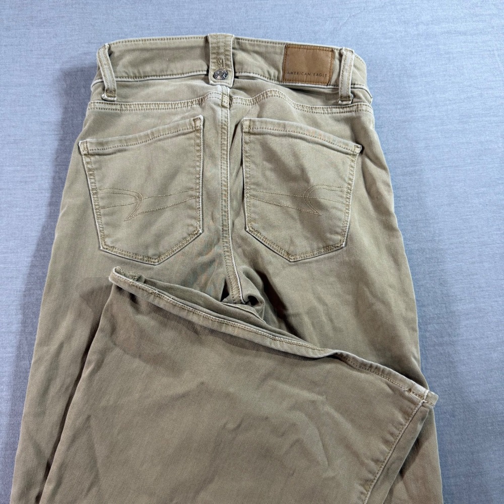 American Eagle Festival Flare Jeans‎ Womens 000 Tan Excellent High Rise Stretch